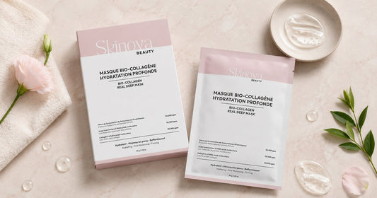 Masque au collagène Skinova, soin visage repulpant et éclat